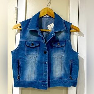 Barbara Denim Vest XL $20, Excellent Condition